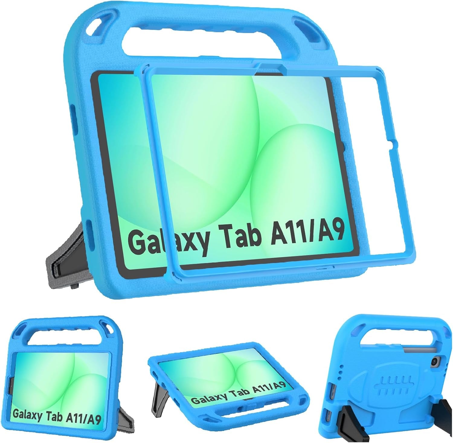 Kids Case for Samsung Galaxy Tab A7 Lite 8.7 Inch 2021(Sm-T220/T225),Tab A7 Lite Case with Built-In Screen Protector, Shockproof Handle Stand Kids Case for Samsung Galaxy Tab A7 Lite 2021 - Blue